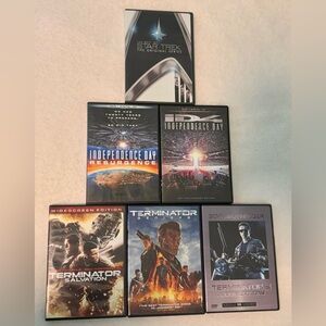 DVD Lot StarTrek Independnce Day Resurgence Terminator Salvation Judgment Bundle